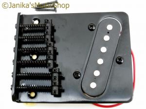 BLACK FENDER SQUIER TELECASTER TYPE BRIDGE 6 AND PICKUP